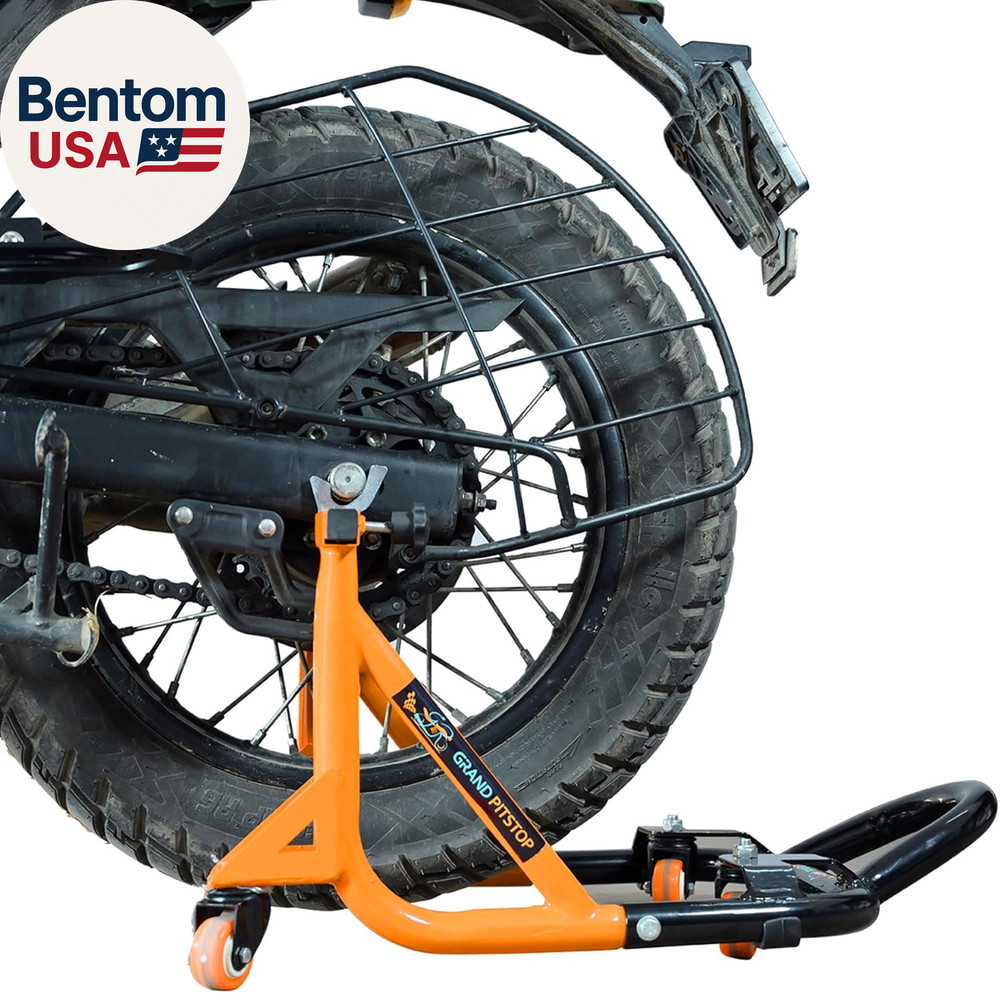 Universal Adjustable Rear Paddock Stand for Motorcycle with Swingarm Rest 360° D
