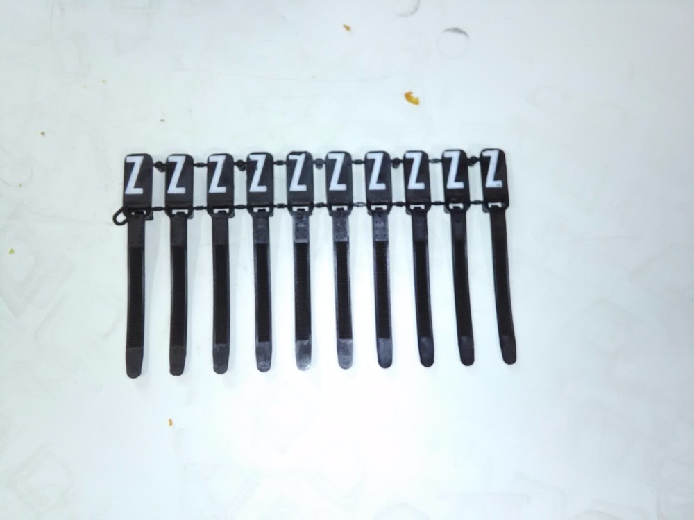 Budco Tie Wrap Marker Z 3"BLK-W/TAG 100 per pack