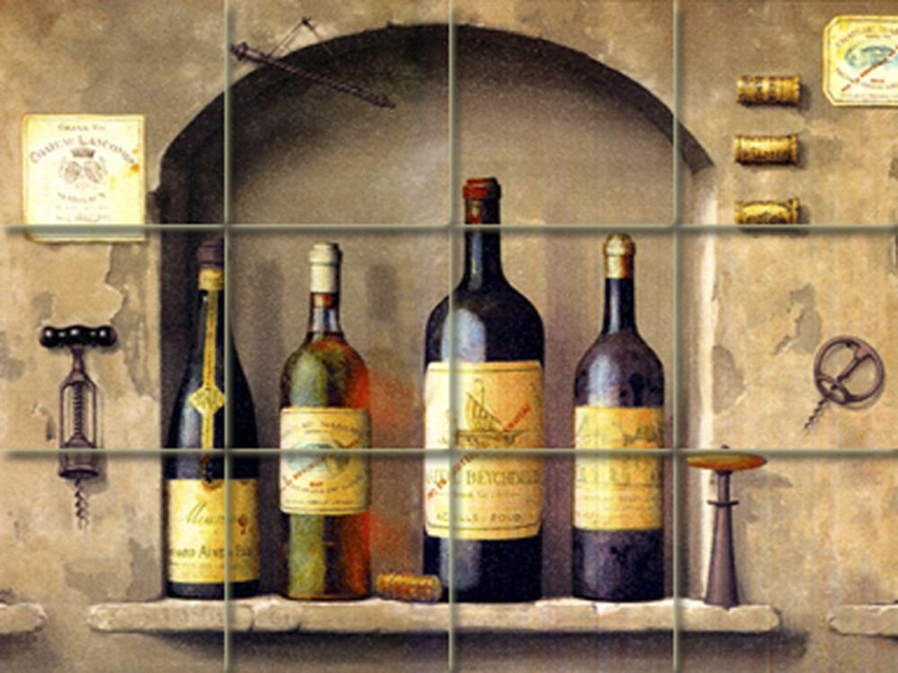 Mural Ceramic Wine Decor Backsplash Bath Tile #318