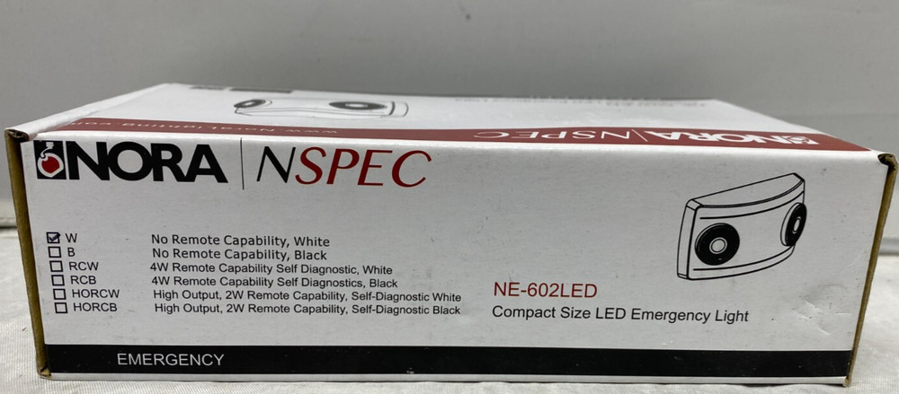 Nora Lighting NE-602LED LED Compact Dual Head Emergency Light white