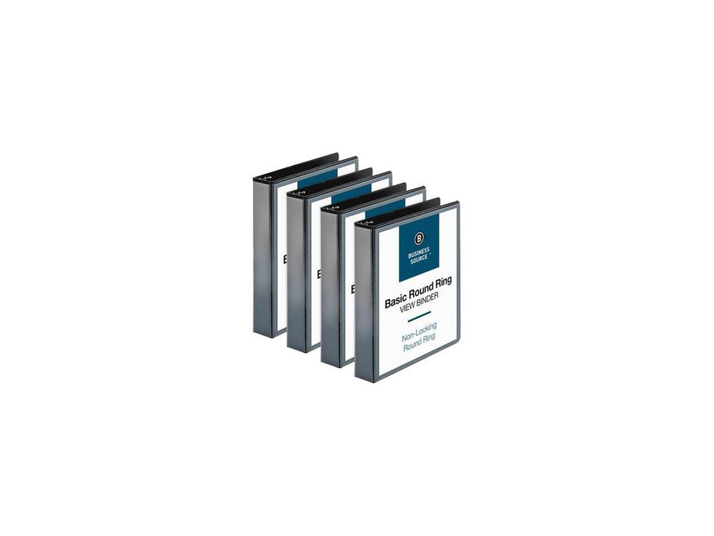 Business Source 28523BD Basic Round Ring Binders, 240-Sheet Capacity 3 Ring Fast
