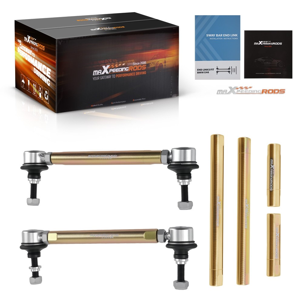 Front Left Right Adjustable Sway Bar End Links For BMW E46 + M3