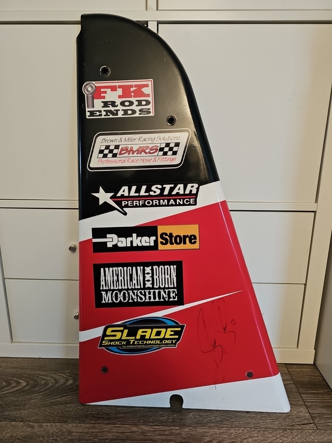 Signed Shane Stewart #2 Larson Marks Racing WoO Race Used Sprint Car Panel