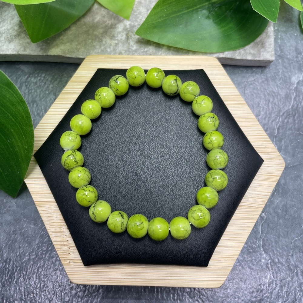 Handmade Bead Beaded Stackable 6.5” Plus Stretch Bracelet New Free Ship C1543