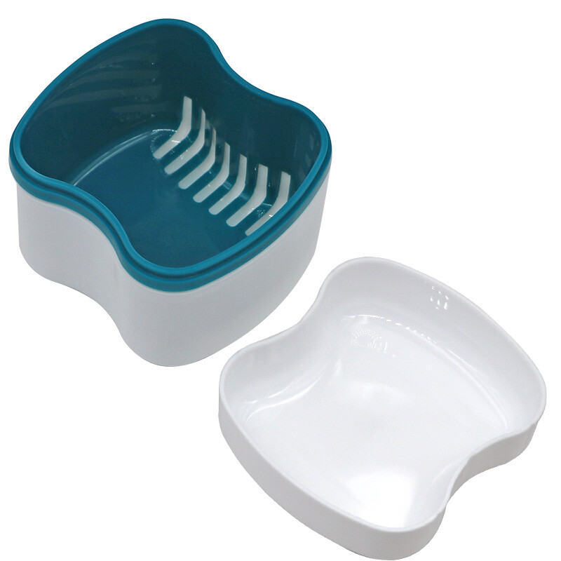 1pc  Box Clean Teeth Case Dental False Teeth Storage Box With Hanging Net