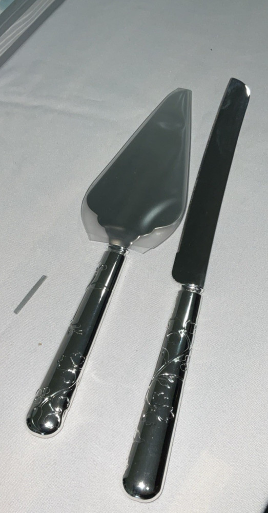 Martha Stewart Collection Silver Plated 2 Piece Cake Server Set