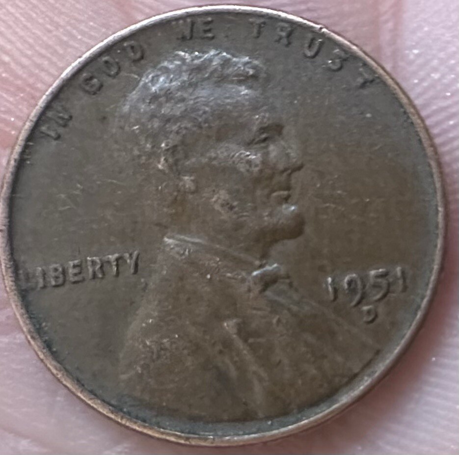 1951 D Wheat Penny Error Coin