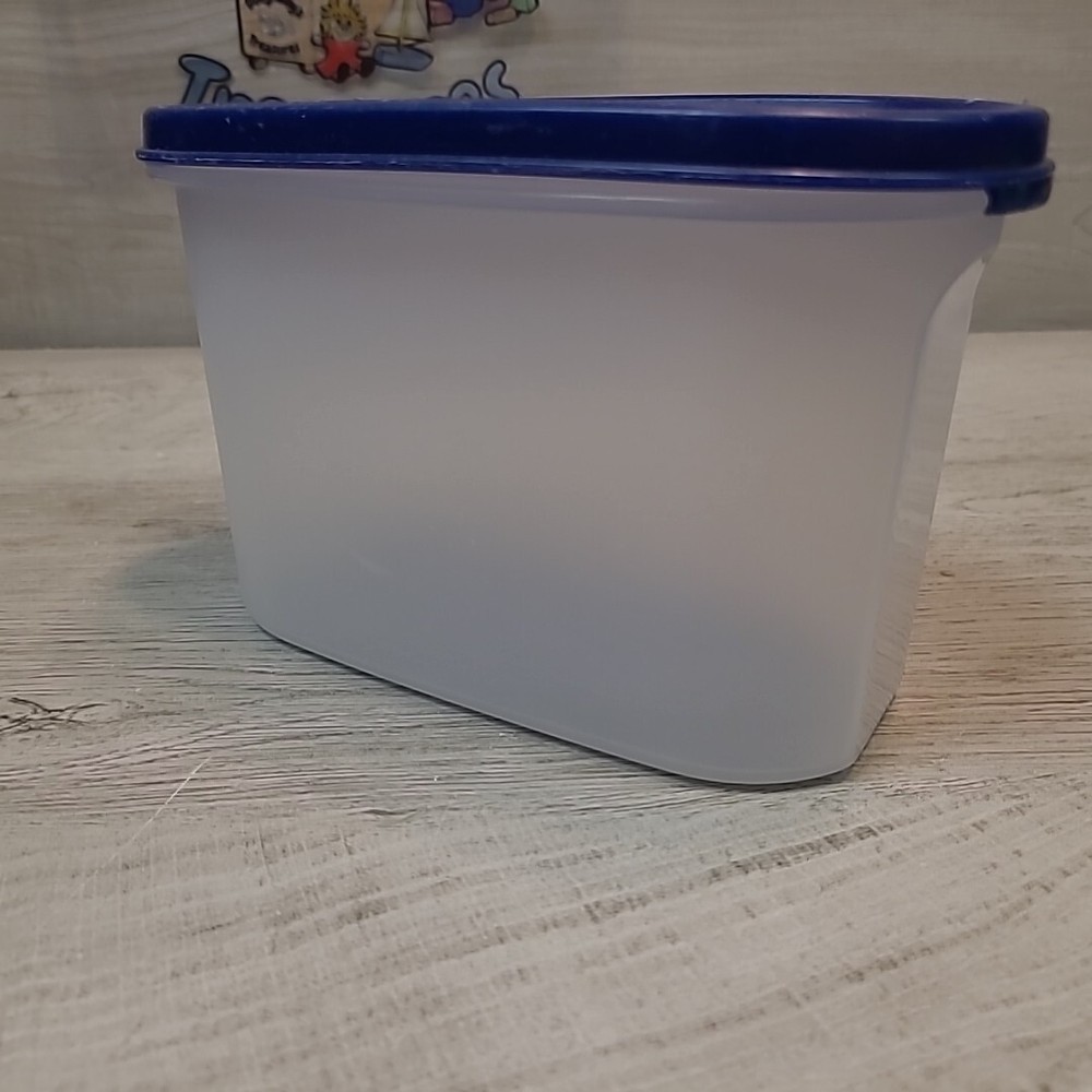 Tupperware Modular Mate Container 1612 Blue Lid Used