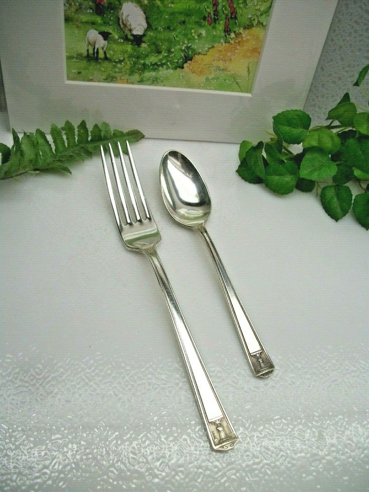 International Holmes & Edwards  CENTURY  Silverplate Teaspoon & Dinner Fork 1923
