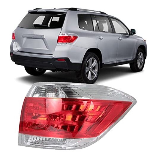Passenger Side Outer Tail Light Assembly Replacement for Highlander 2011 Right