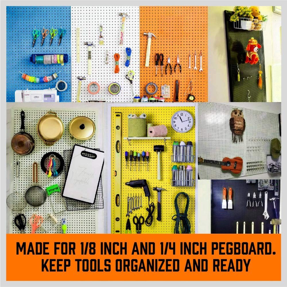 238 PCS Pegboard Hooks Assortment Kit – 16 Types Heavy Duty Pegboard Accessor...