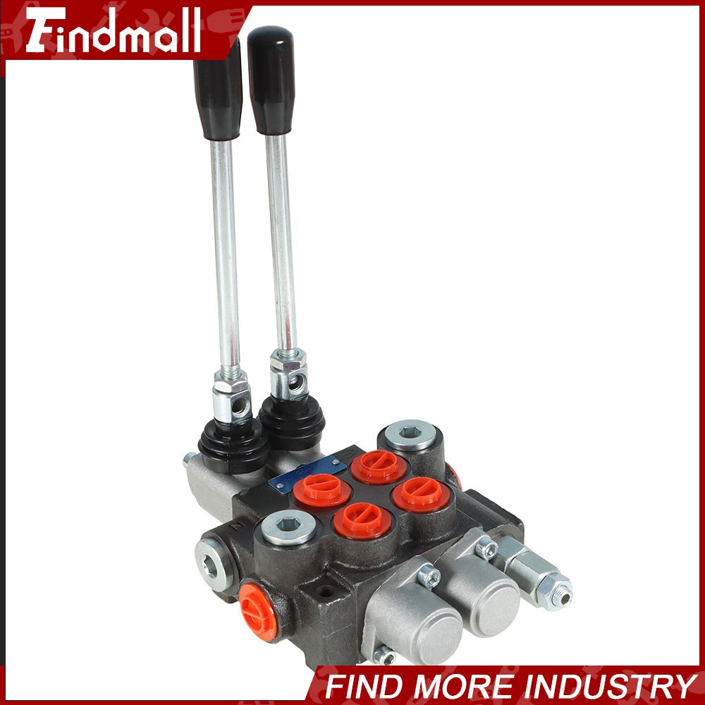 2 Spool 11 GPM Hydraulic Monoblock Double Acting Control Valve SAE Ports