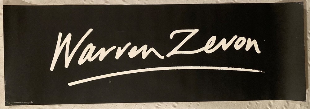 Warren Zevon 1987 Promo Poster Sentimental Hygiene Banner Style