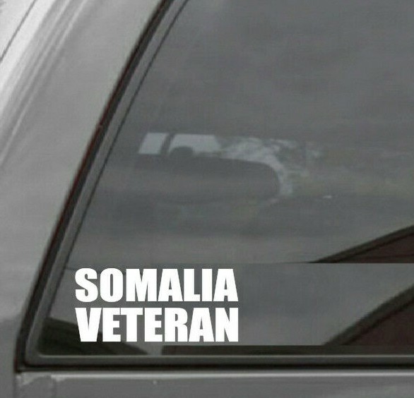 SOMALIA VETERAN Vinyl Window Decal / Sticker TEXT