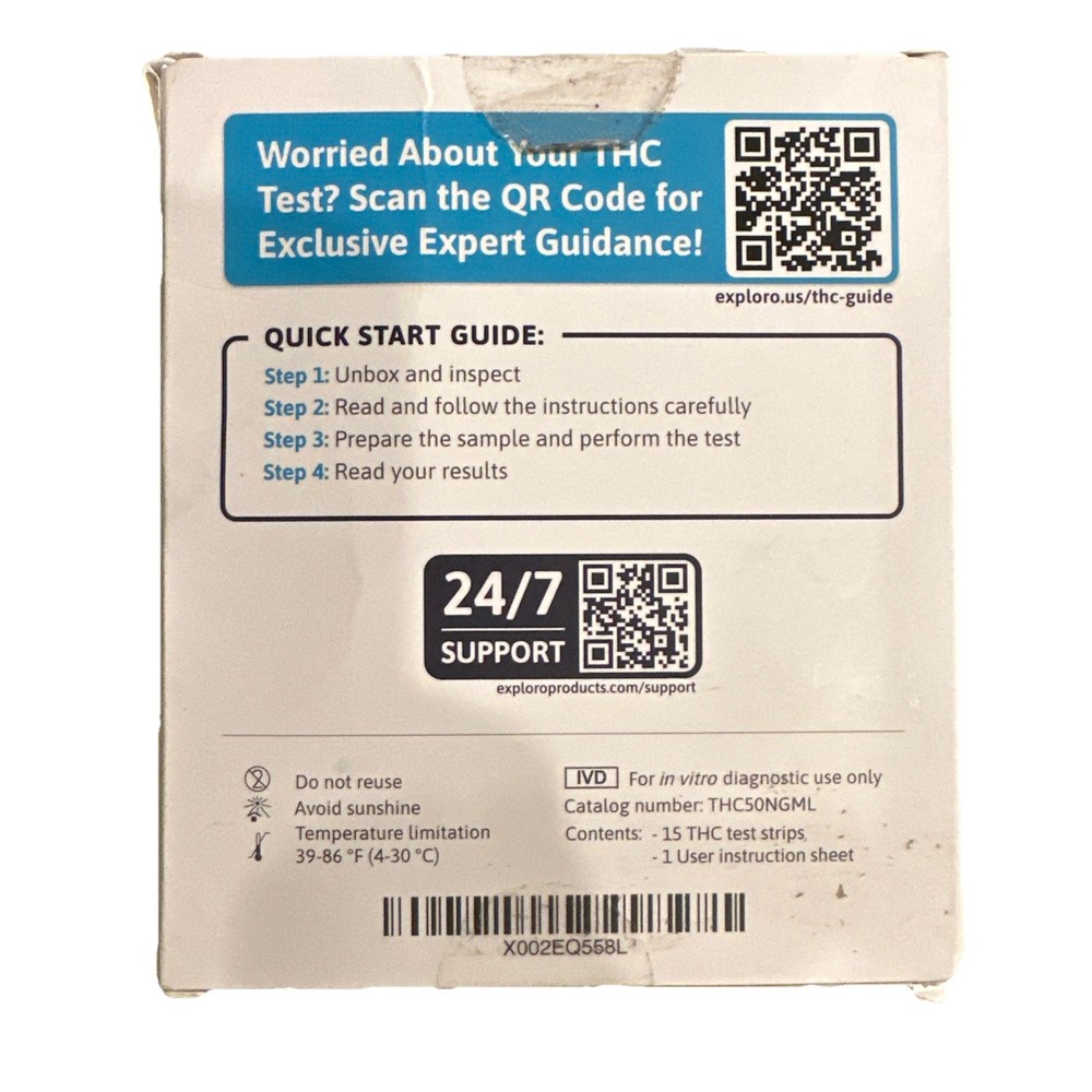 14 Exploro Test Strips Highly Sensitive THC Urine Test For Home Use 04/27 *READ*
