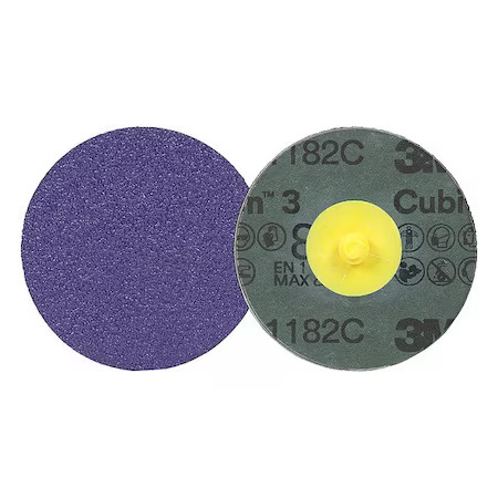 3M Cubitron 7100332356 Quick-Change Disc, Ceramic, 2 In Dia., Pk50