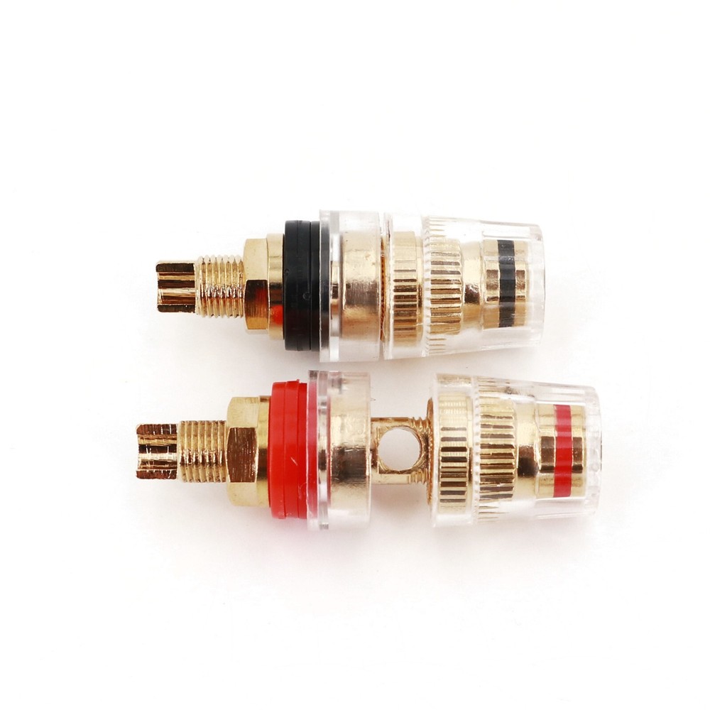 2Pcs Amplifier Speaker Cable Terminal Binding Post 4mm Banana Socket Connector