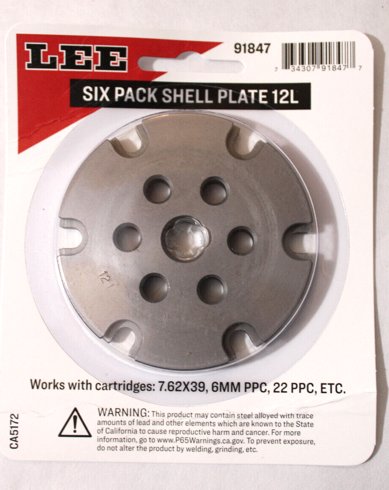 Lee 91847 Six Pack Pro 6000 Progressive Press Shellplate #12L (22 PPC, ETC)