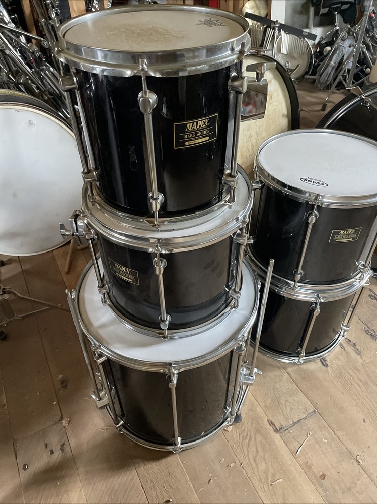 MAPEX Mars Pro 90's 6PC rack System Black Lacquered RARE