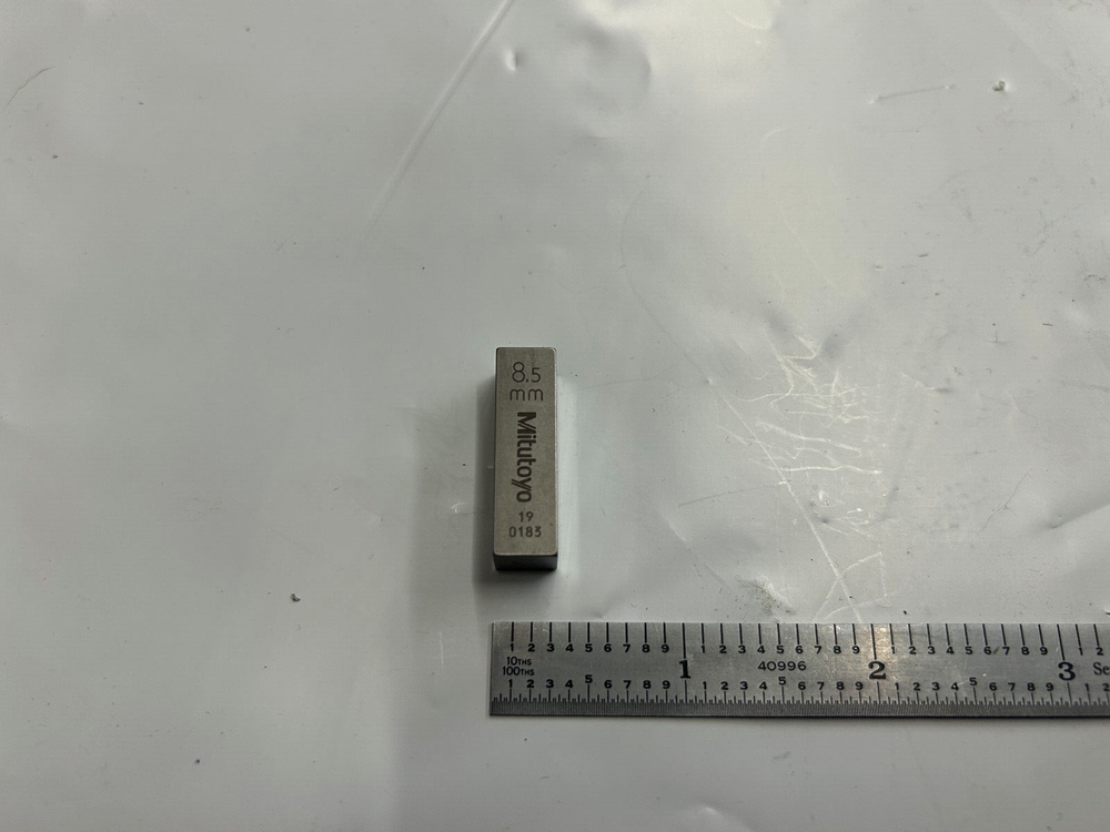 8.5mm Mitutoyo Steel Rectangular Gauge Gage Block