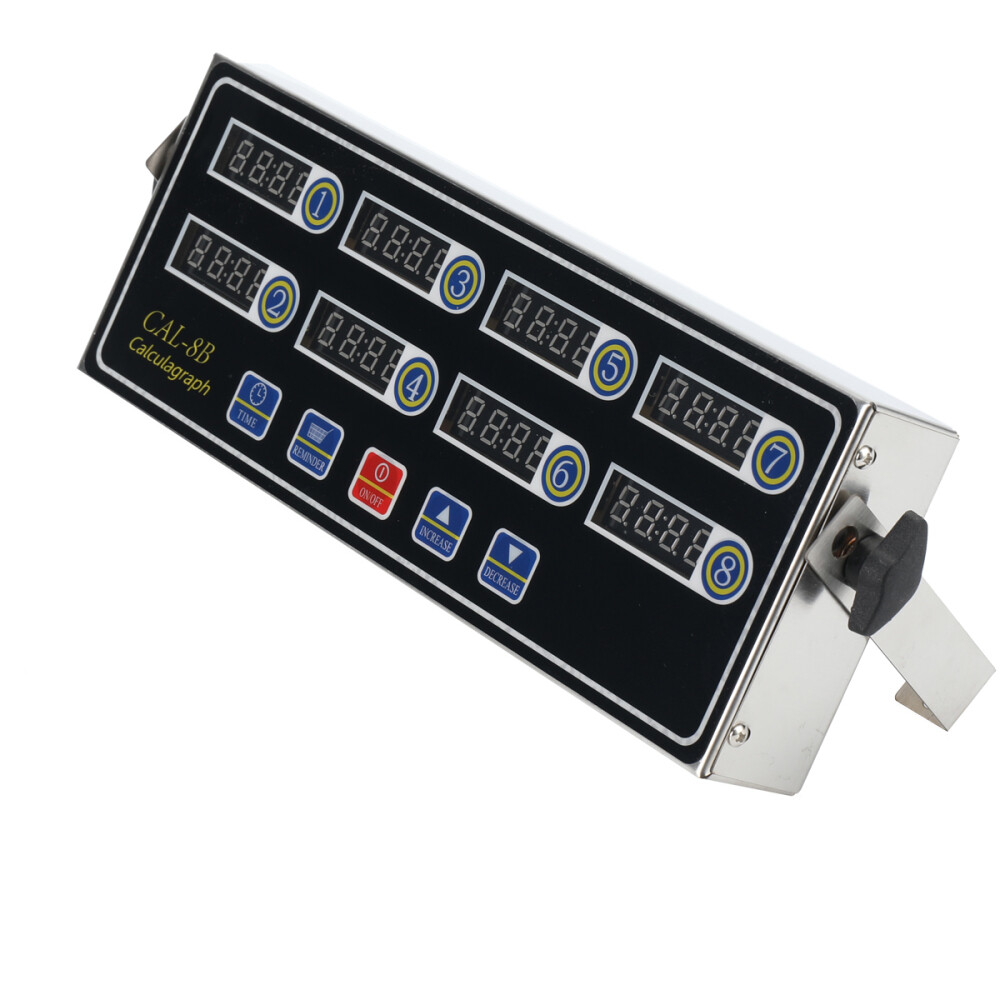 8Channel Commercial Digital Timer Calculator Chart Kitchen Loud Countdown AC110V