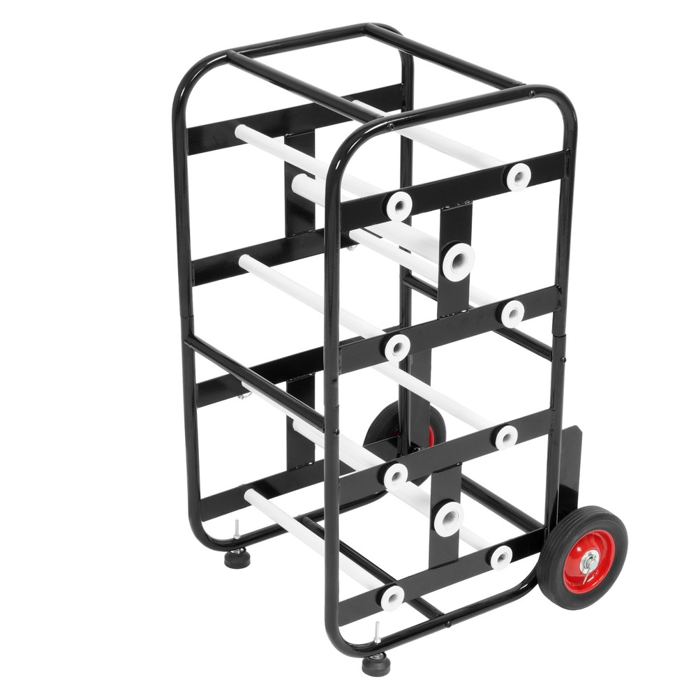 Wire Spool Rack Cable Holder Dispenser with 10 Rods Multiple Axle Spool Cart