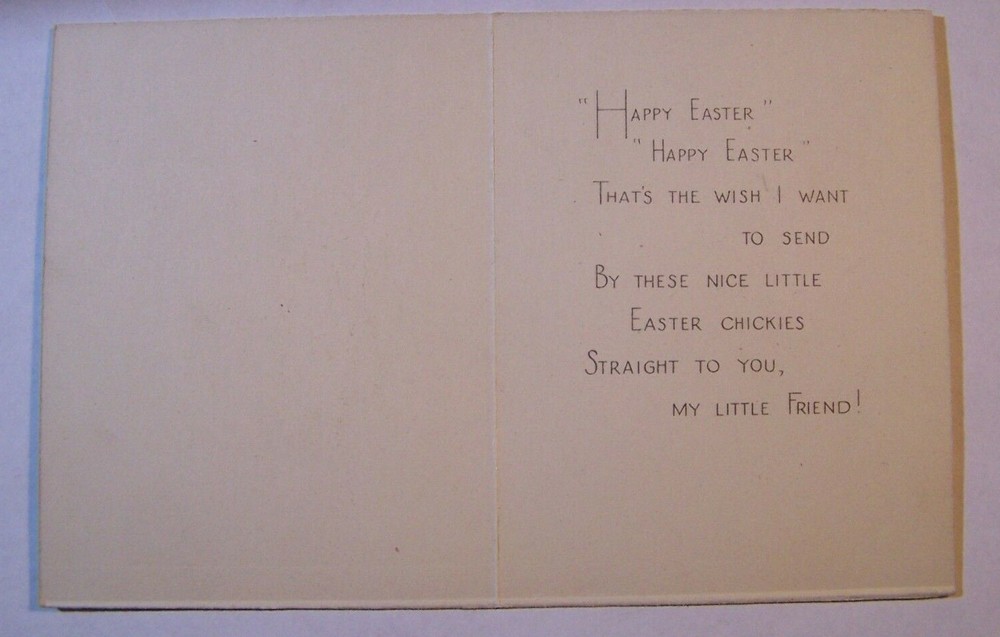 Vintage Happy Easter Card 2 Little Chicks