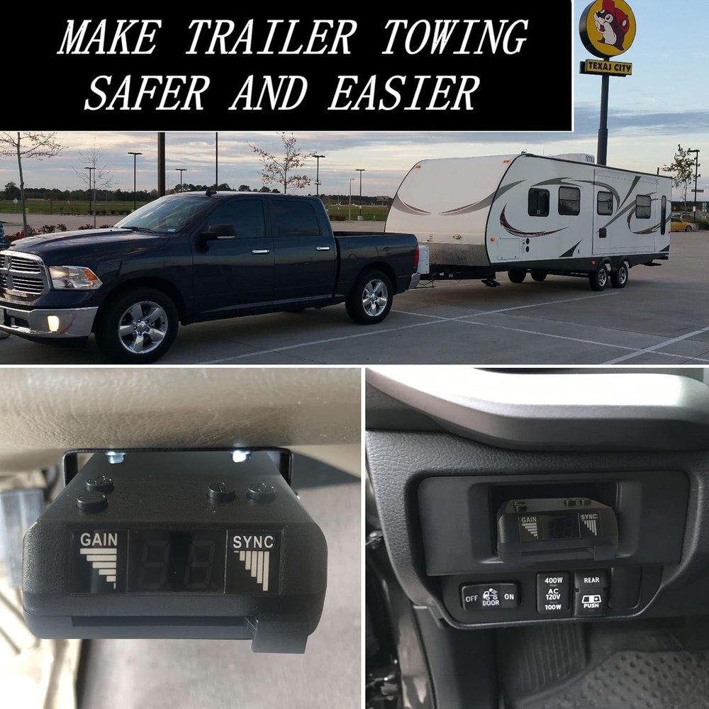 Digital Electric Trailer Brake Controller for 1-4 Axles - Safe Towing Experience