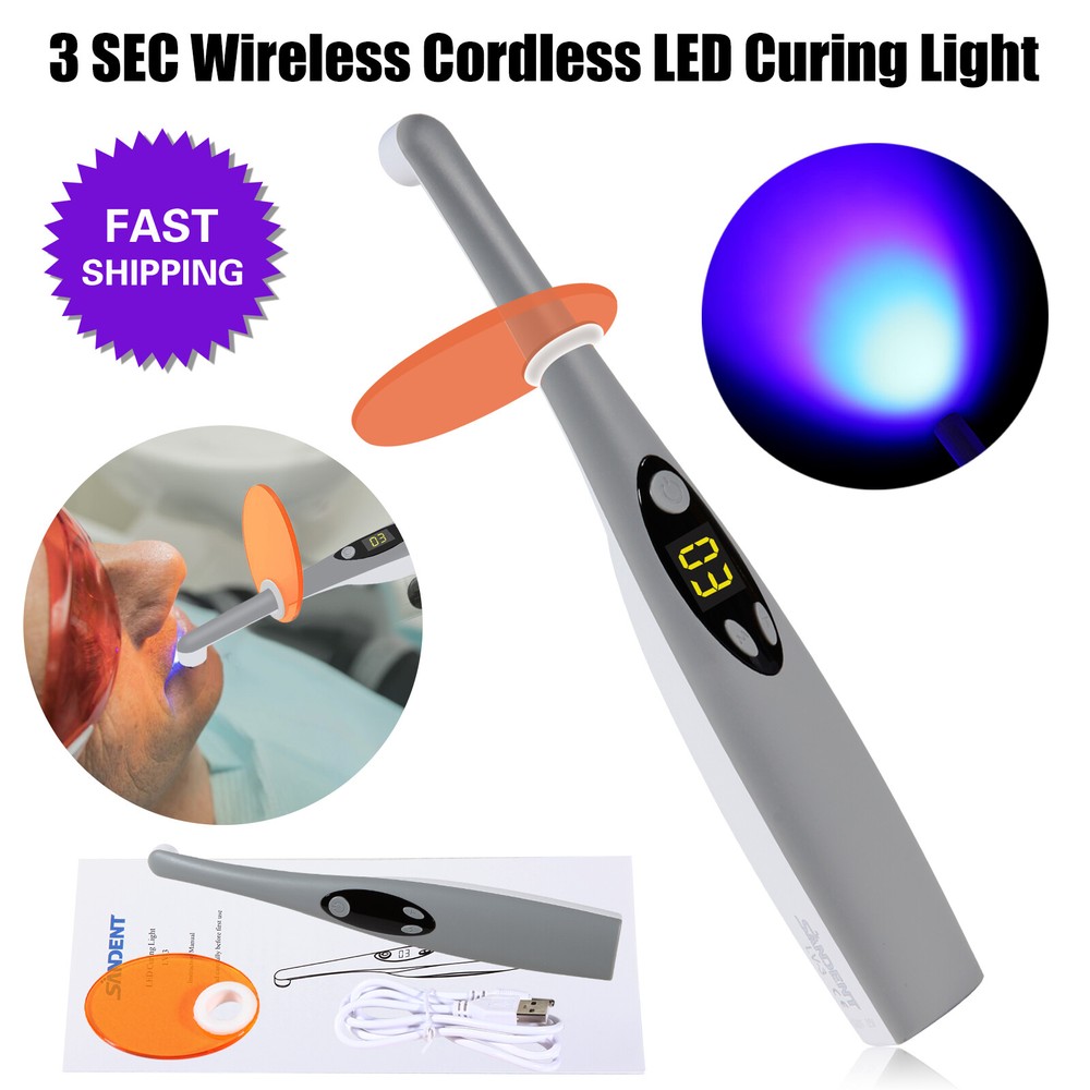 Dental Wireless Cordless LED Curing Light Lamp Cure Dentist 3 Second