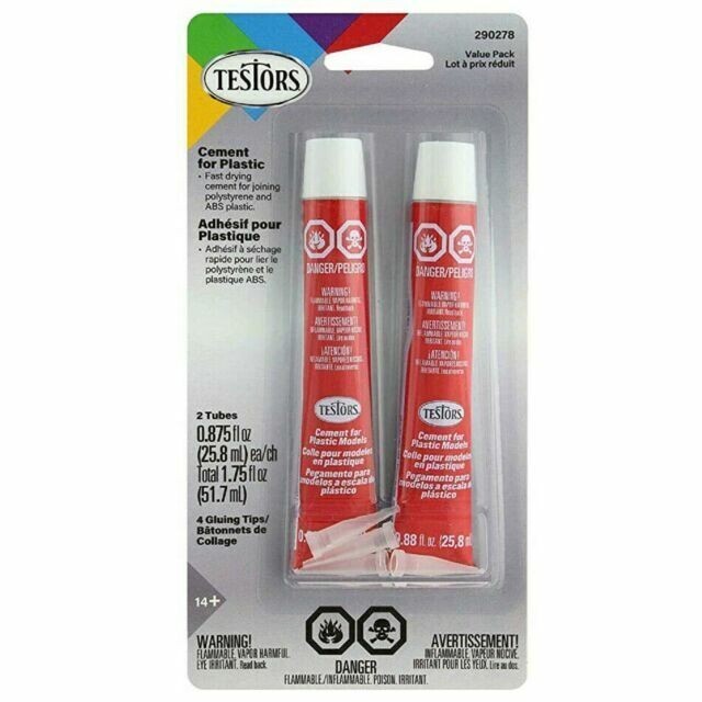 Testors Cement for Plastics Tube 2 Pack