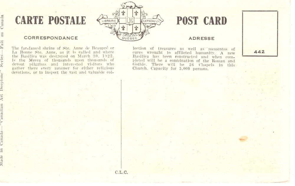 STE. ANNE DE BEAUPRE BASILICA, QUEBEC, CANADA - PC6646