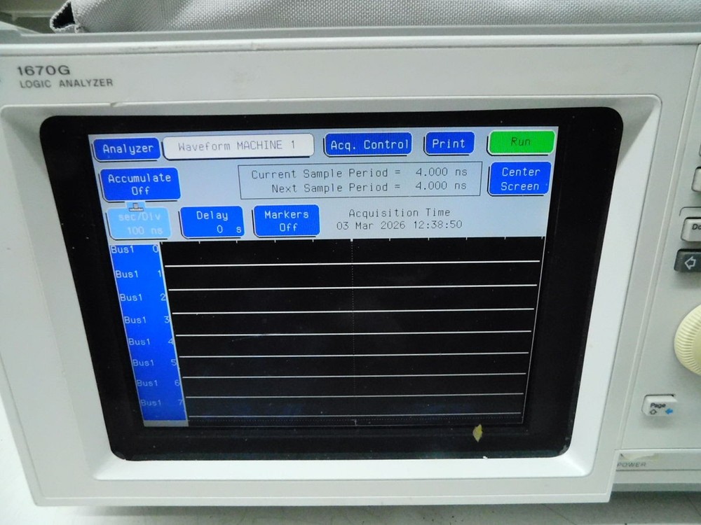 AGILENT 1670G LOGIC ANALYZER WITH CABLES. M7518