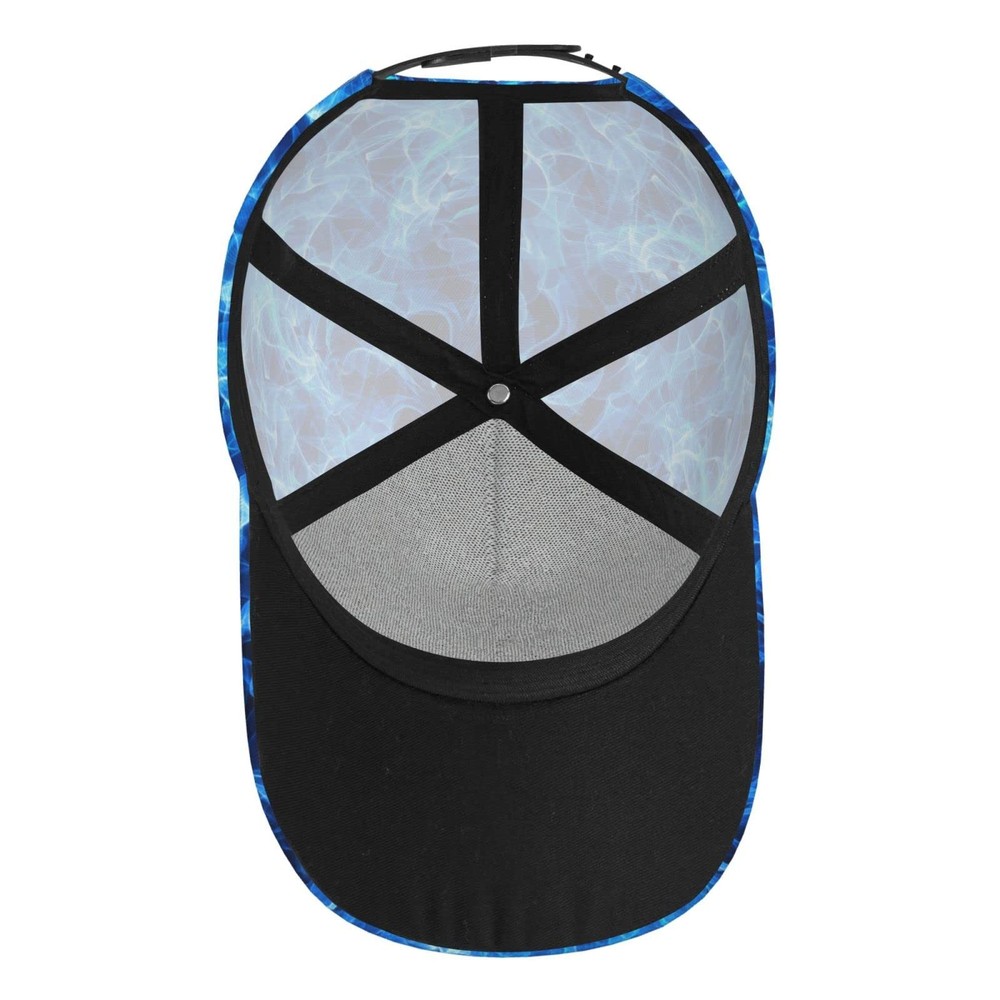BCQJNB Blue Cool Flame Baseball Cap Snapback Hats One Size,