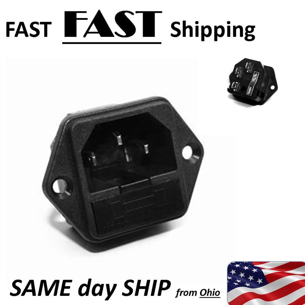 IEC 320 C14 AC Power Inlet Socket Module Plug Female Connector