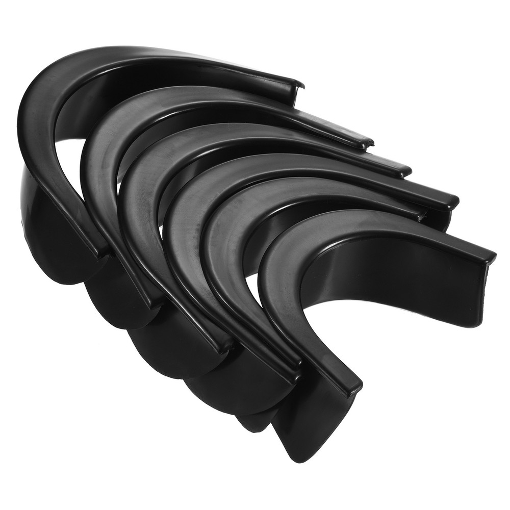 6Pack Billiard Hole Liners Pool Table Pocket Liners Rubber Hole Liners Black