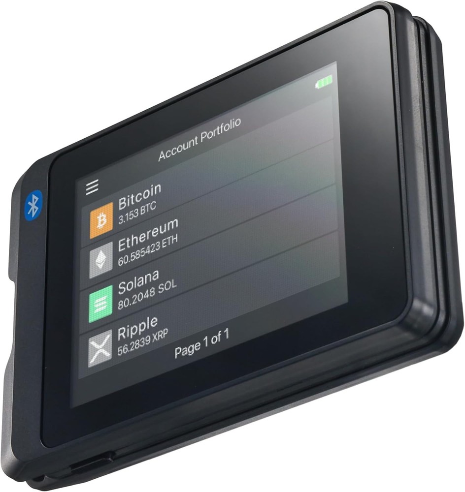 Intuitive Touchscreen Wallet - Bluetooth Crypto-