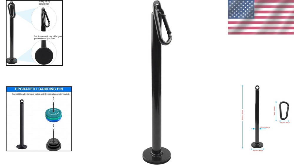 Compact Weight Loading Pin Compatible with Olympic Plates - Max 150 KG Capacity