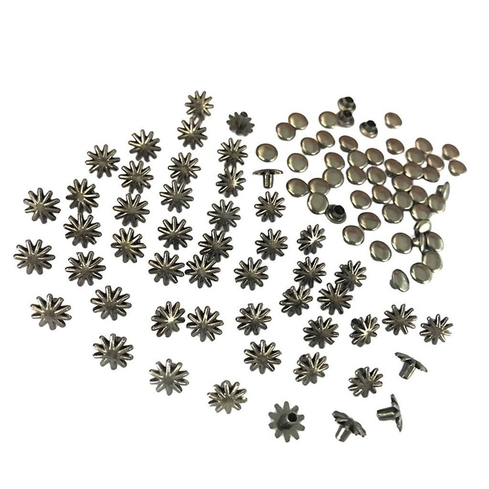 30 Flower Rivets Punk Studs For Leathercraft Decor 8mm