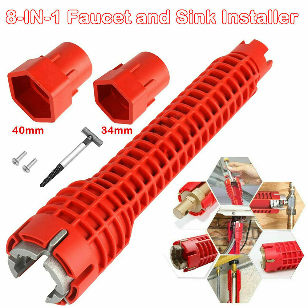 Faucet Sink Installer Multi Tool Wrench Plumbing Kitchen Water Pipe Spanner