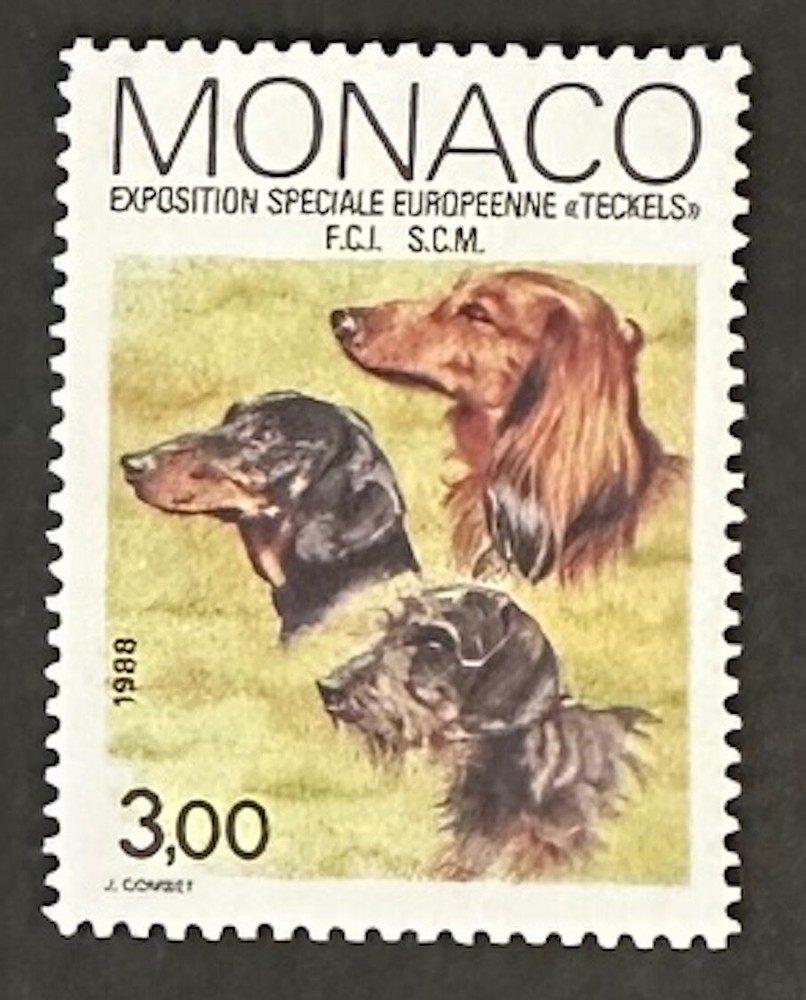 MONACO 1621 Lovely Mint NEVER Hinged   Issue DOGS