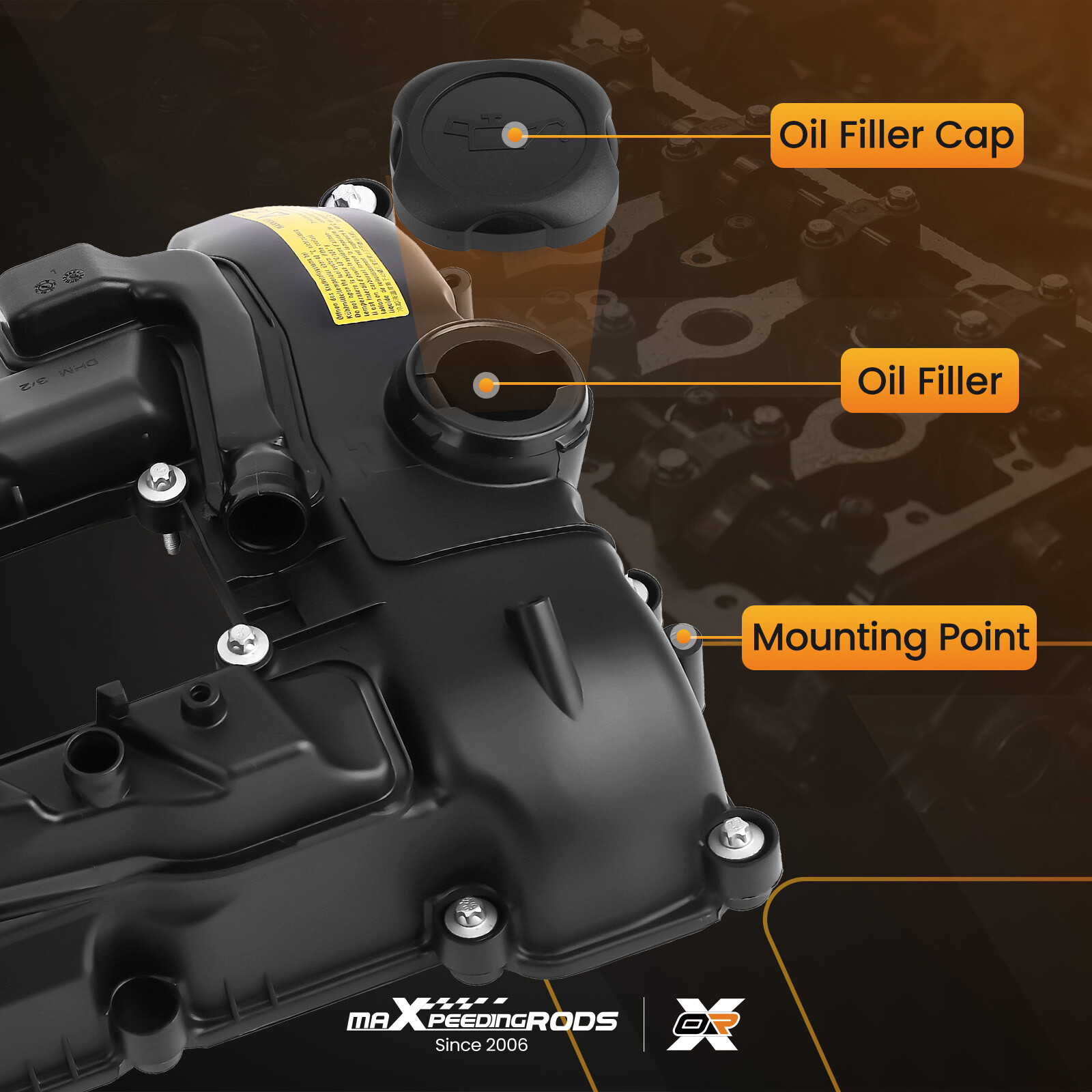 Valve Cover & Gasket Cap for BMW N55 135i 335i 535i 640i 740i X3 X5 11127570292