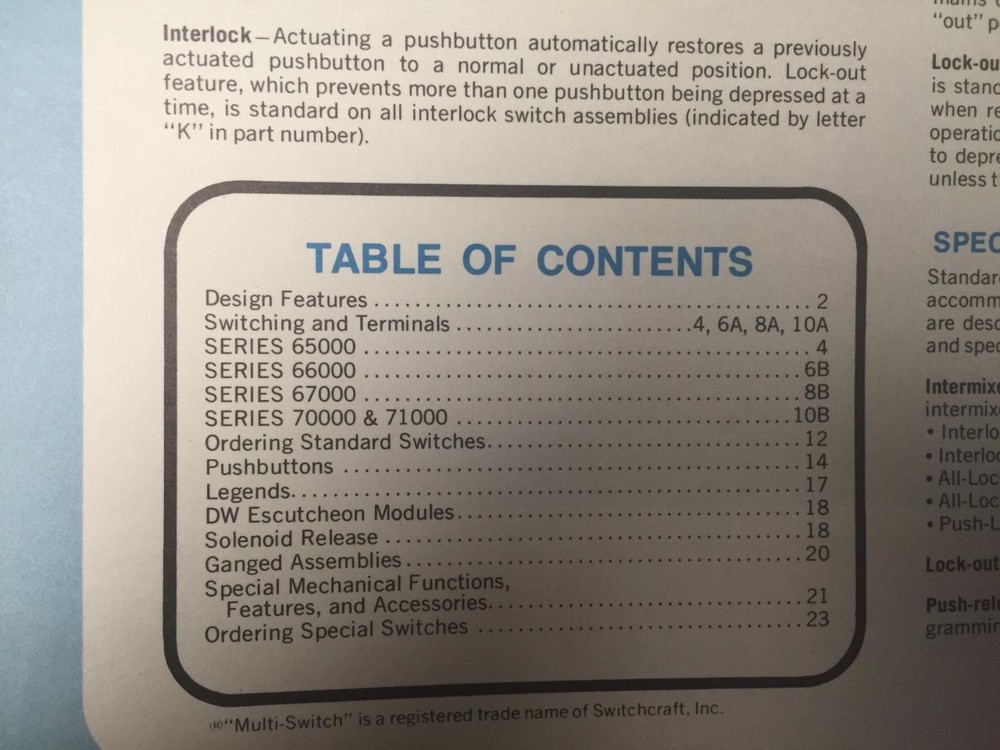 1973 Switchcraft Catalog ~ Switches Terminals Pushbuttons