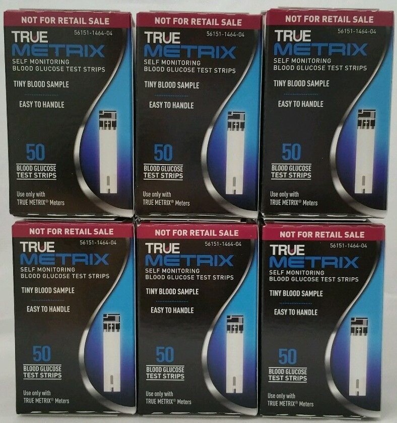 TRUE Metrix Blood Glucose 300 Test Strips (6 Boxes Of 50 Count) Exp: 5/31/2027