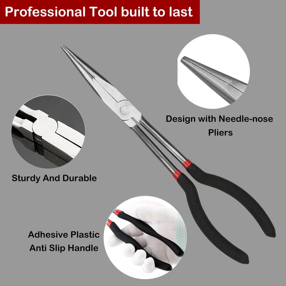 Z-oneMart Electrical Disconnect Pliers, 11 Spark Plug Pliers Pulling Tool, Ca...