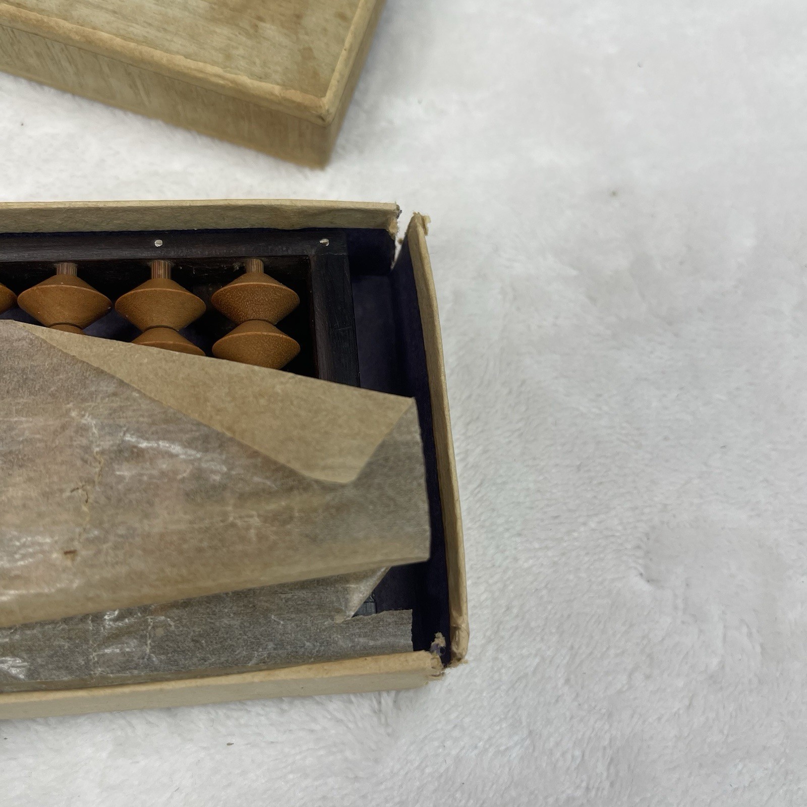 Vintage Soroban Abacus Calculator 27 Column Digit Orange Beads w Original Box