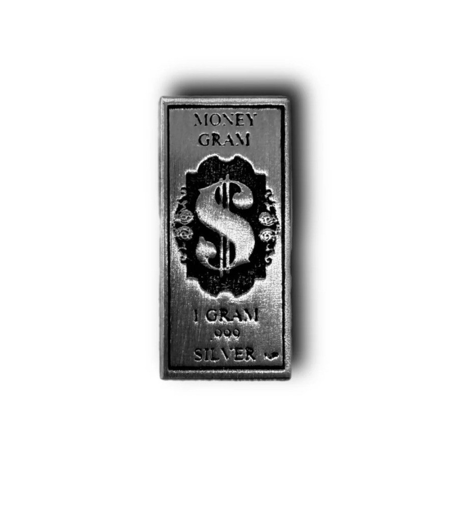 1 Gram Silver Money Bar Pure Silver