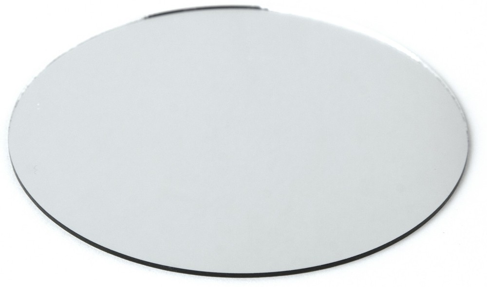 Round Glass Mirror Silver
