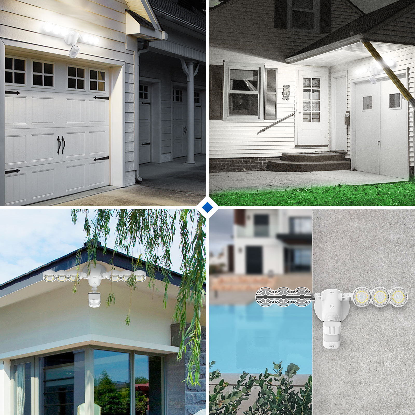 10000LM Outdoor Safety Motion Sensor LED Security Light Wall Mounted