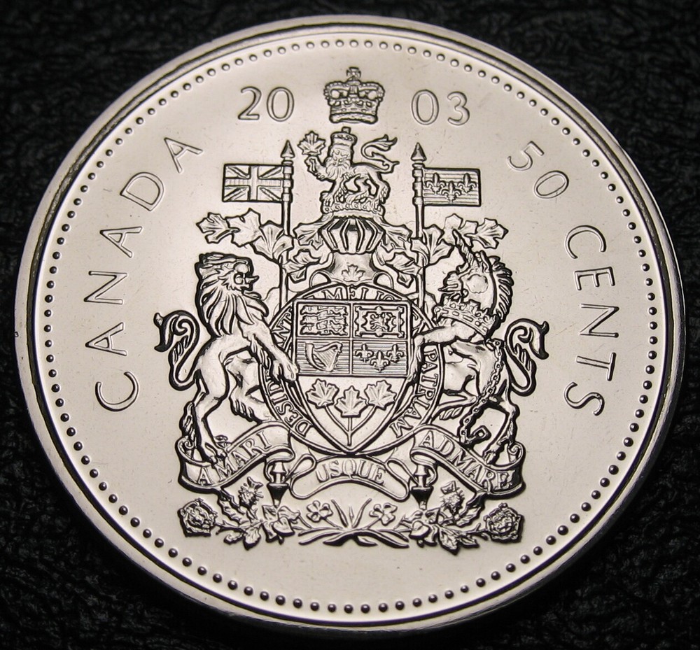 Canada 2003-p 50-cent ( Old Effigy, Crowned ) NBU (Proof-Like) Uncirculated