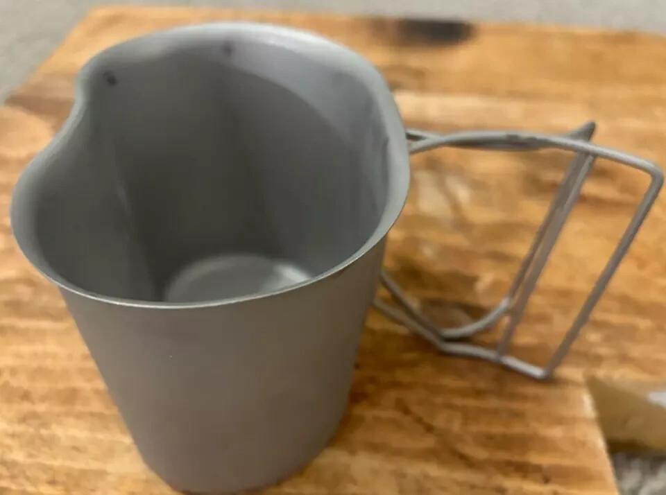 US Military Surplus USGI Stainless Steel 1 Qt Canteen Cup EXCELLENT Made in USA